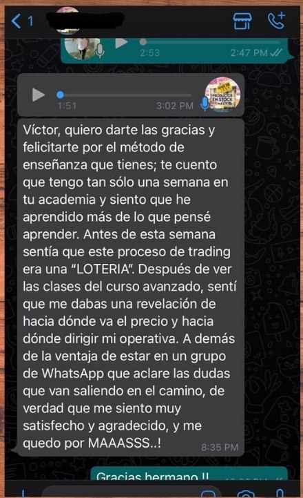 Alumno agradece el método de enseñanza tras su primera semana en la academia