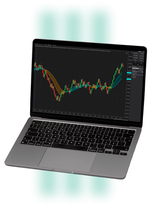 Mockup de la plataforma ninetrading